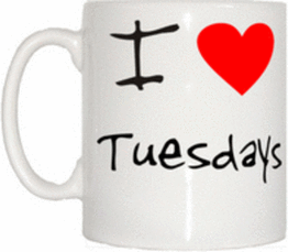 TeeTreeDesigns I Love Heart Tuesdays Mug