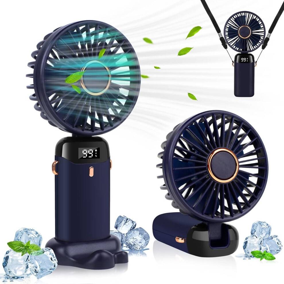 STOYOTU Portable Handheld Fan Digital Display
