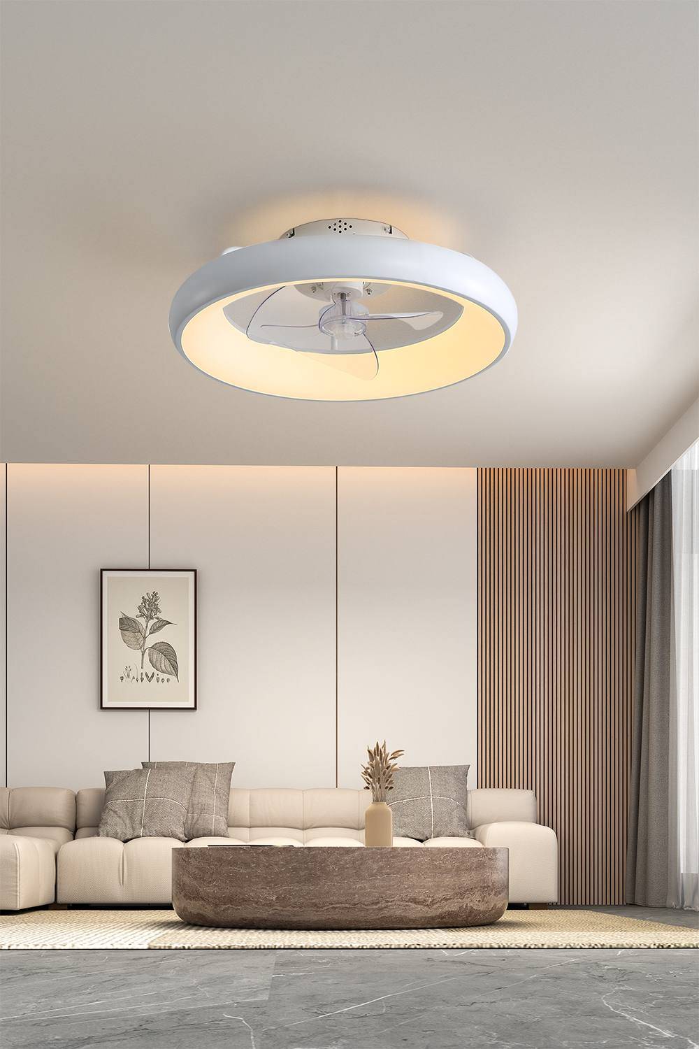 Industrial Style 20 Inch LED Ceiling Fan Lamp
