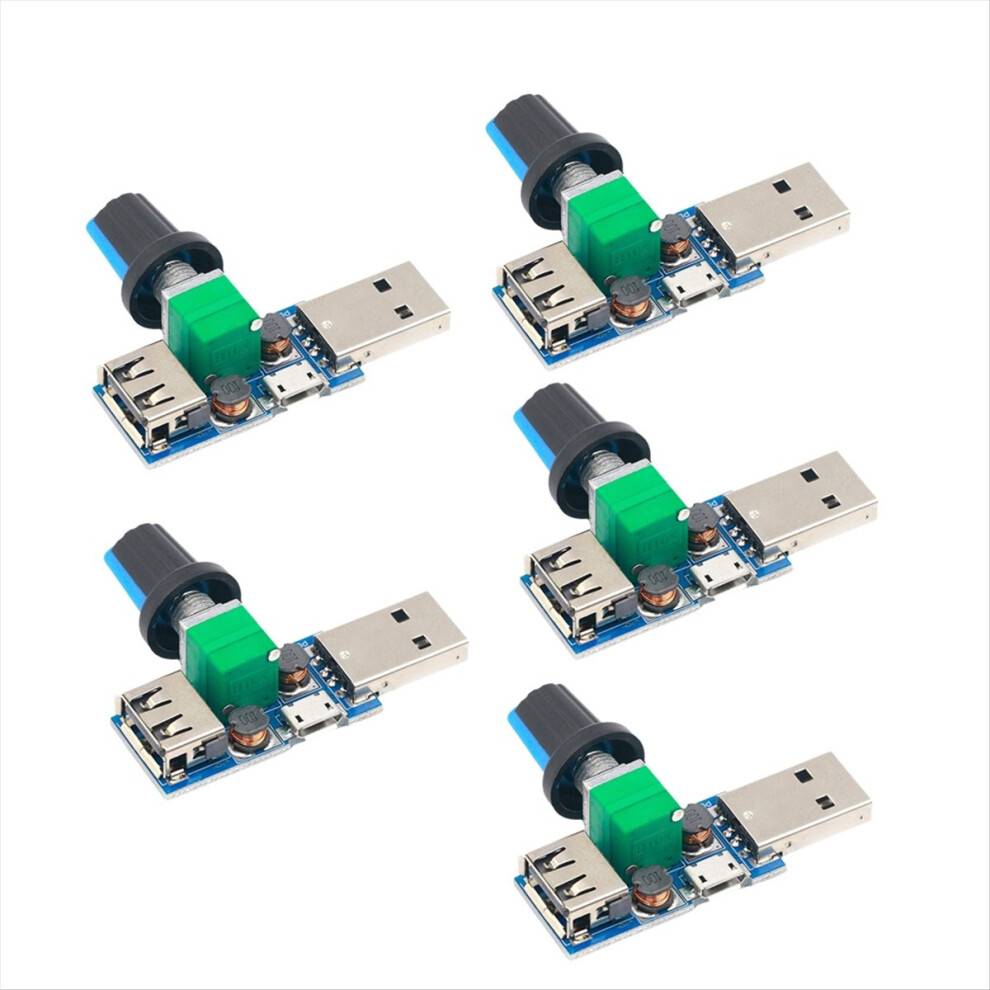 5Pcs Mini USB Fan Governor Controller