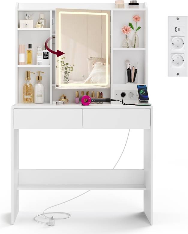 Vasagle 3-Tier Bamboo Shoe Rack Bench Dressing Table