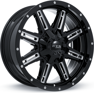 RTX 17 Inch 17x8 Ravine Black Milled Wheel Rim