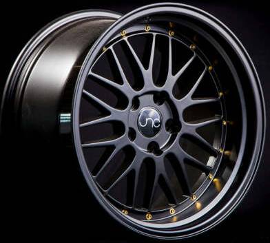 Wheels Rim Jnc005 Black Gold Rivets 17x9.5