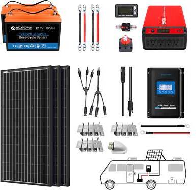 Solar power battery ACOPower Lithium Battery Mono Solar Power Complete System