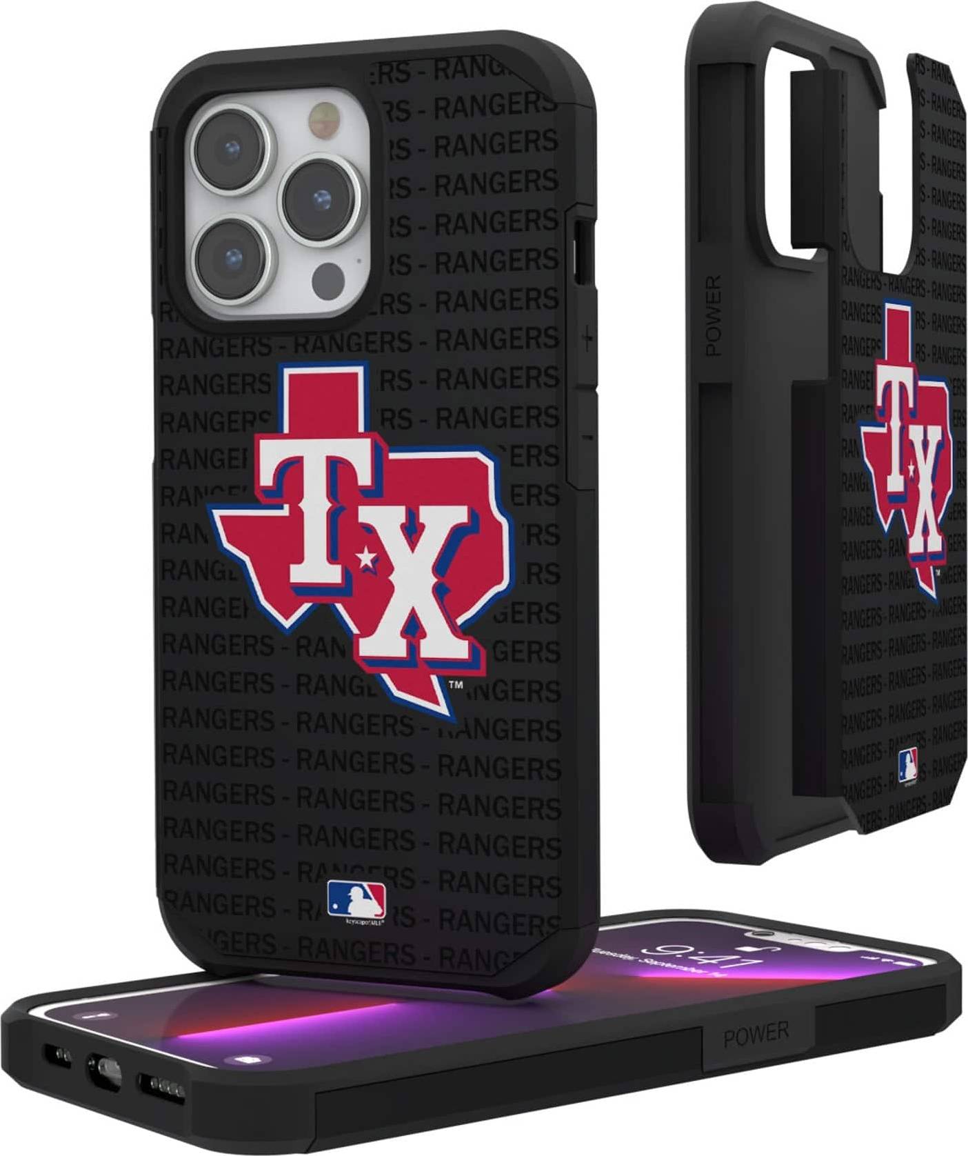 Keyscaper Texas Rangers State Logo iPhone Text Backdrop Case