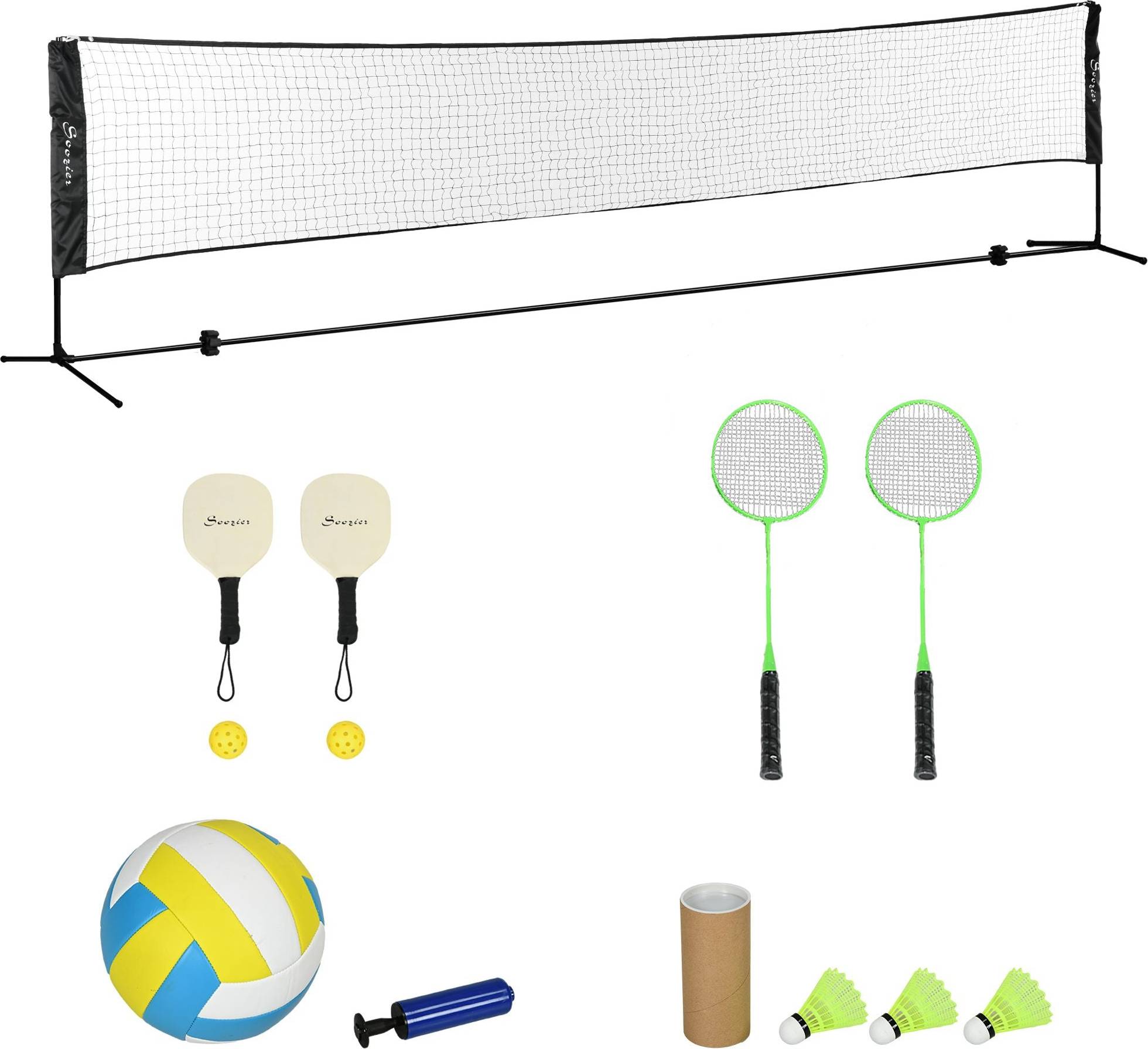 Adjustable Outdoor Game Set with Net
