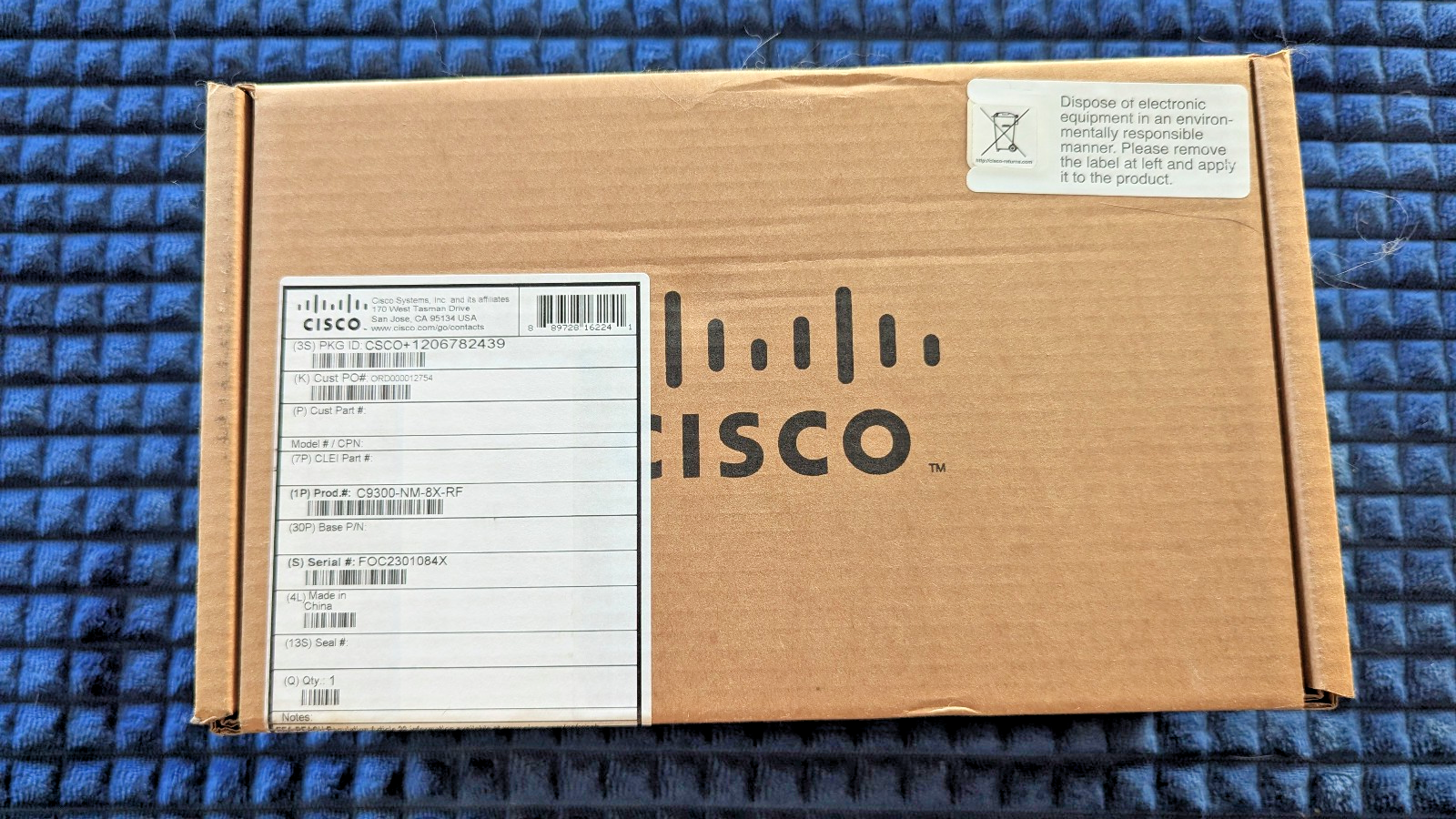 Cisco C9300-NM-8X-RF Network Switch Module