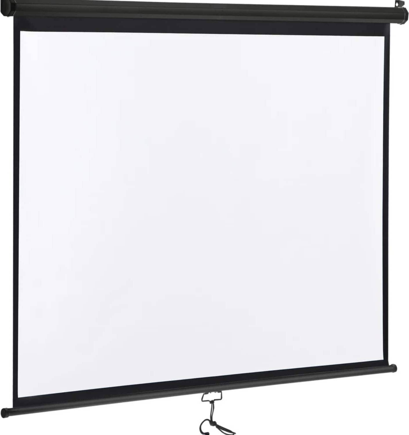 Projector screen 100 inch Home Collection Manual Pull Down Projector Screen 100 Inch HD Black