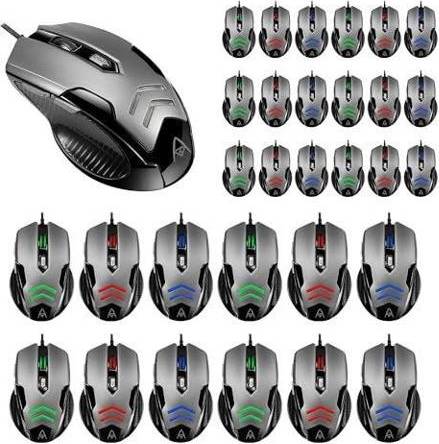 Adesso 40pc Multipack iMouse X1 Multi-Color 6-Button Gaming Mouse