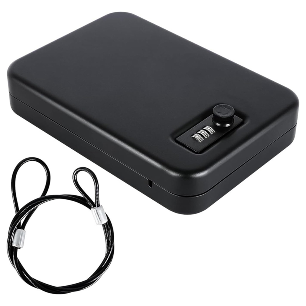 Small lock box Solid Steel Safe Handgun Lock Box