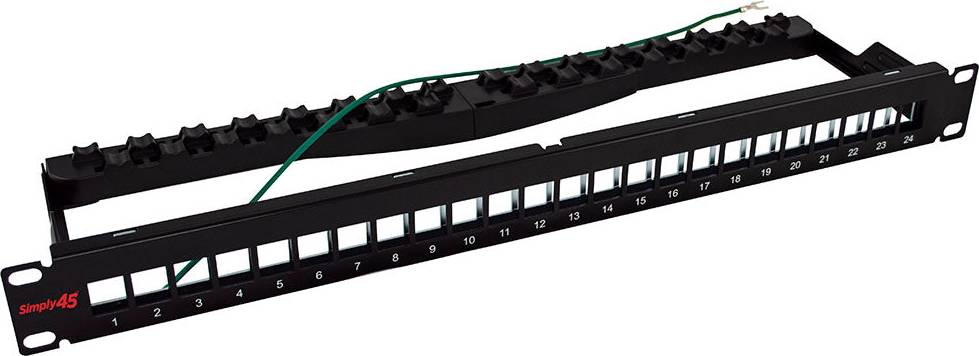 Simply45 Patchpanel Rack 24 Port STP Screen