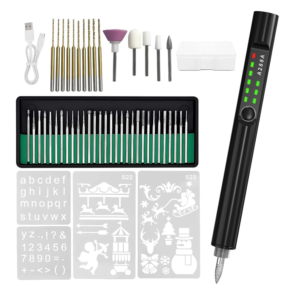 41Pcs Engraving Pen Set with LED Light