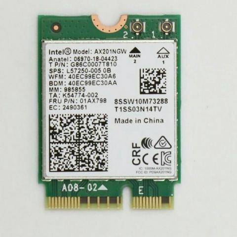 M 2 adapters Intel AX201 Wireless Card M.2 E Key