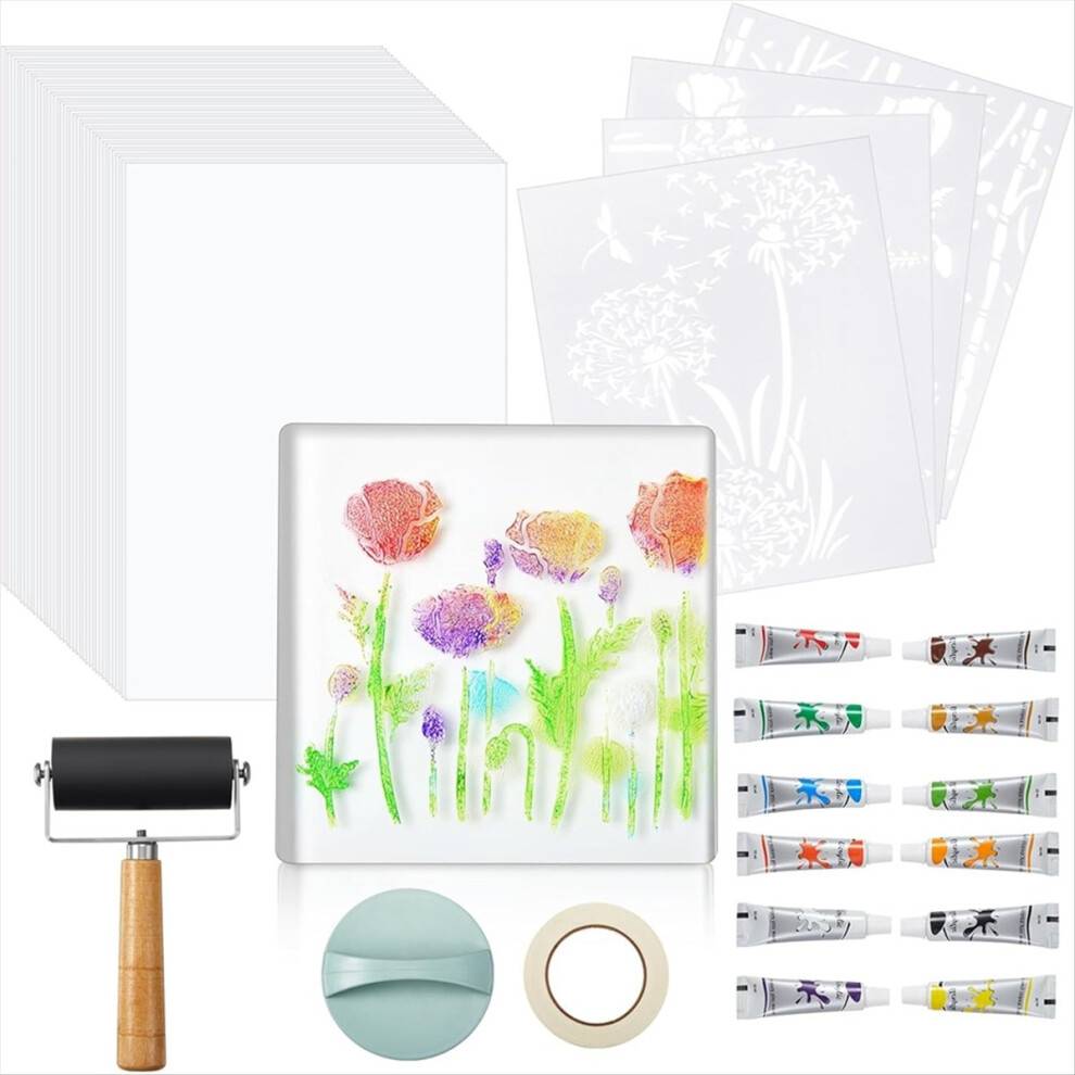 7 x 7 Inch Gel Printing Plate Kit