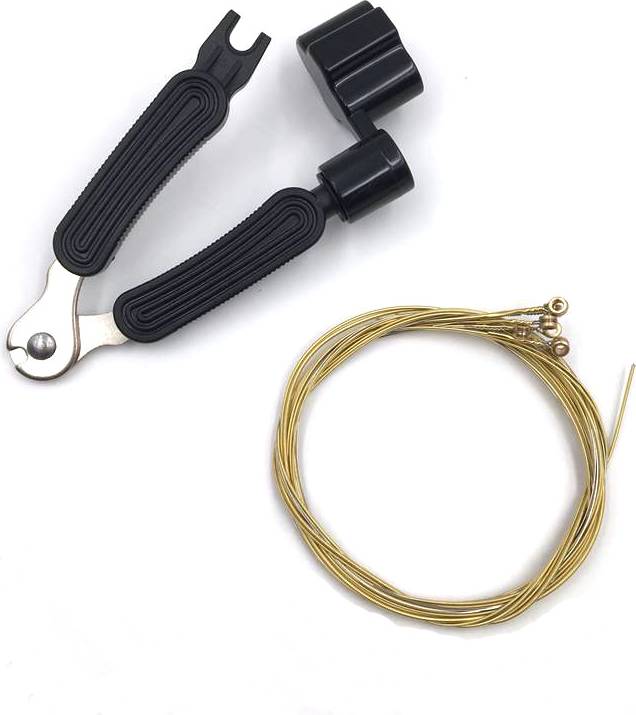 INF Guitar Strings With String Winder Cutter Pin Puller Yellow