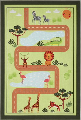 Imagine Jungle Road Kids Machine Area Rug