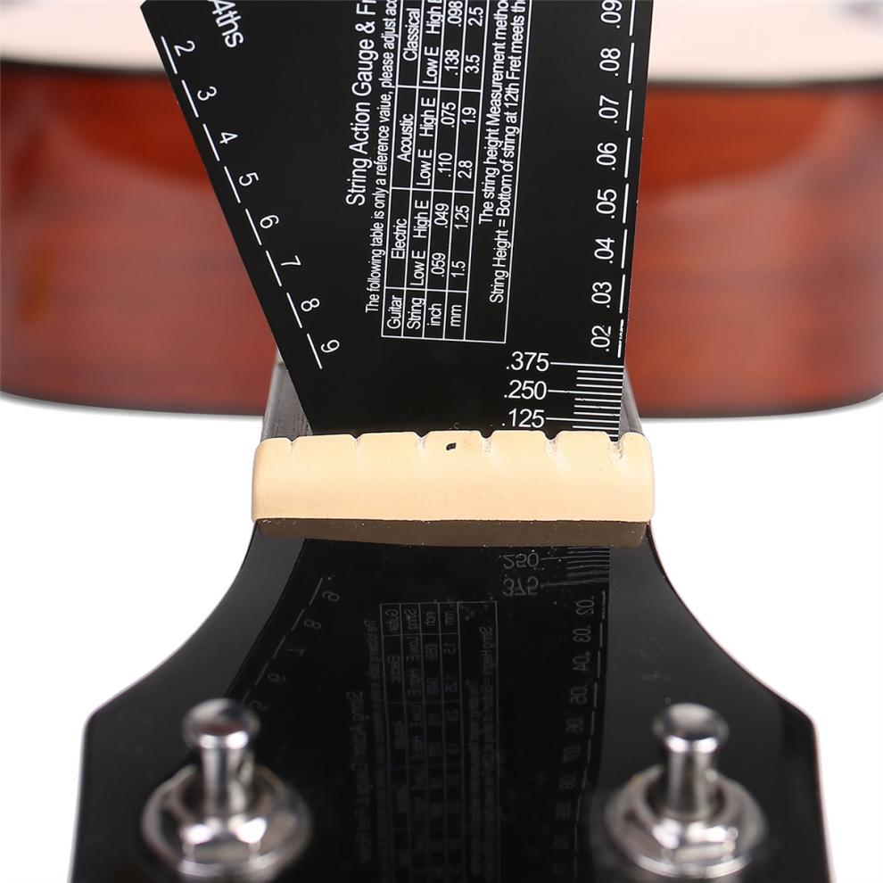 Typecat Fret Leveling Tool Guitar Neck Fingerboard Measuring Ruler Stainless