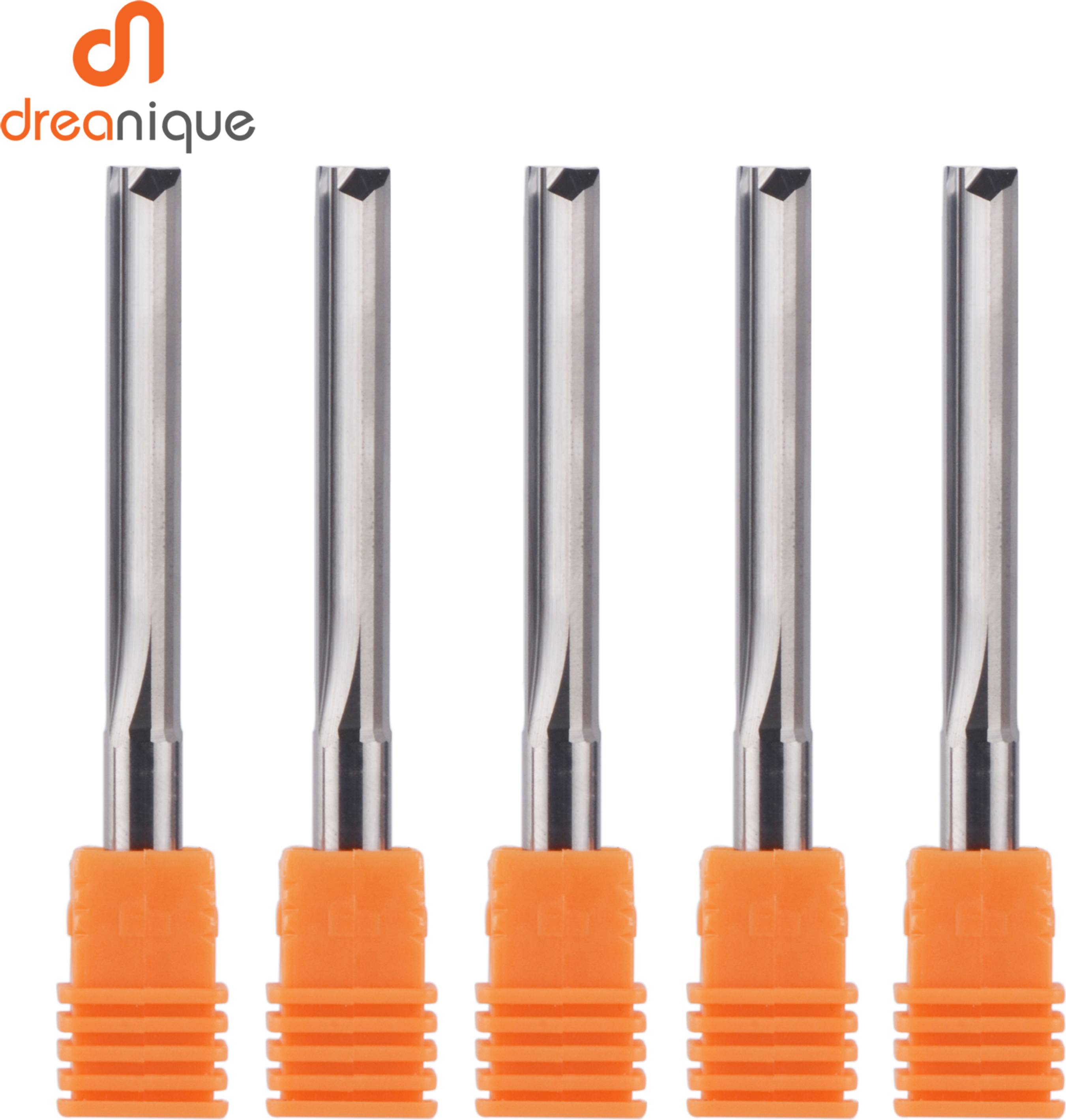 Router bit set Dreanique 5-Piece Carbide End Mill Router Bit Set