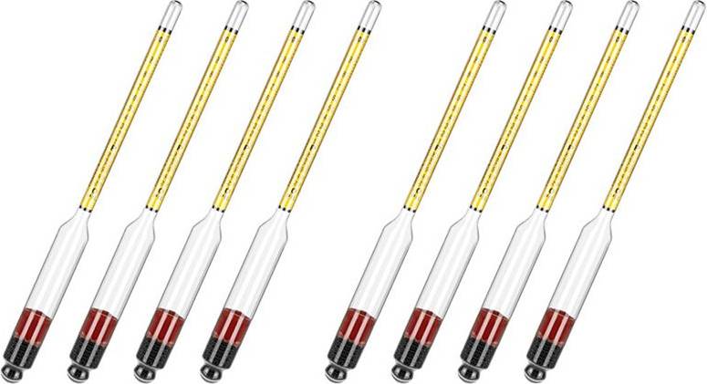 Tralle Typecat 8Pcs Alcohol Hydrometer Meter