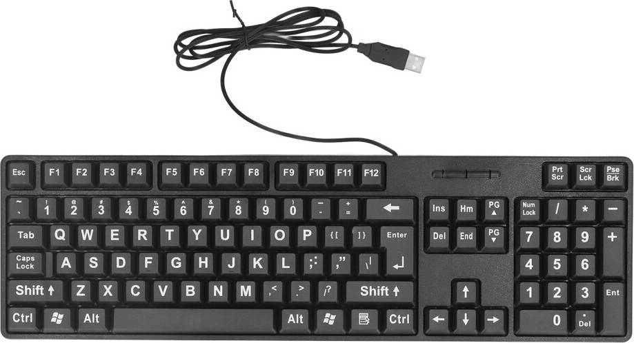 Large Print Wired USB Keyboard