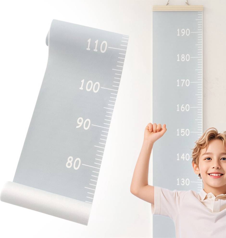 Kids Height Growth Chart Canvas Wall Ruler