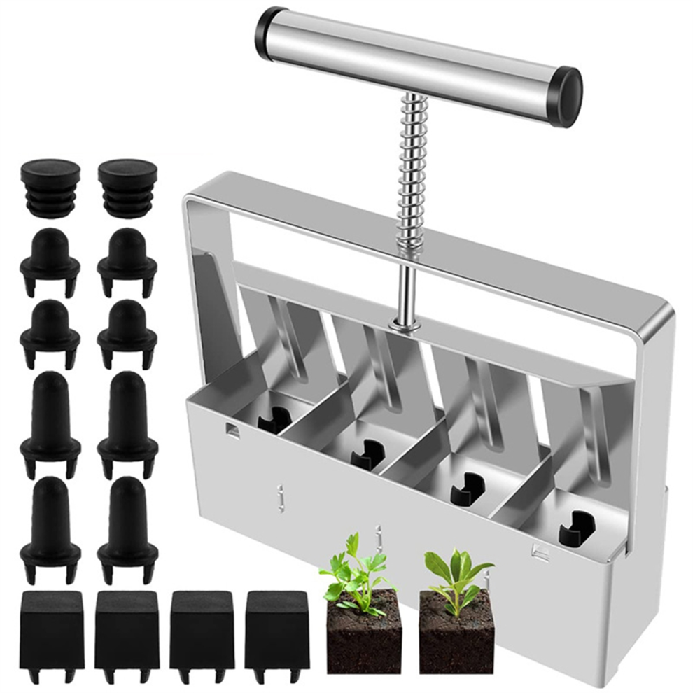Typecat Handheld Soil Blocker with Seed Pin