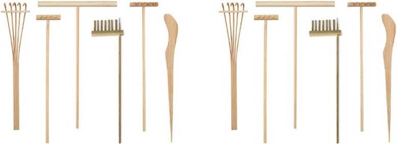 Typecat Japanese Zen Garden Rake Bamboo Tool Set