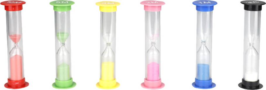 Safety Sand Timer Set 6pcs