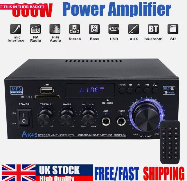 Aimplitheoir Mini HiFi Ríomhaire Baile 600W