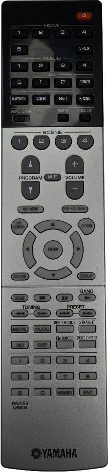 Yamaha Rav553 Musiccast Av Receiver Remote