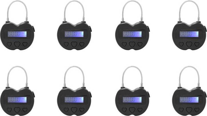 Melitt 8X Lock LCD Display Multifunction Electronic Timer