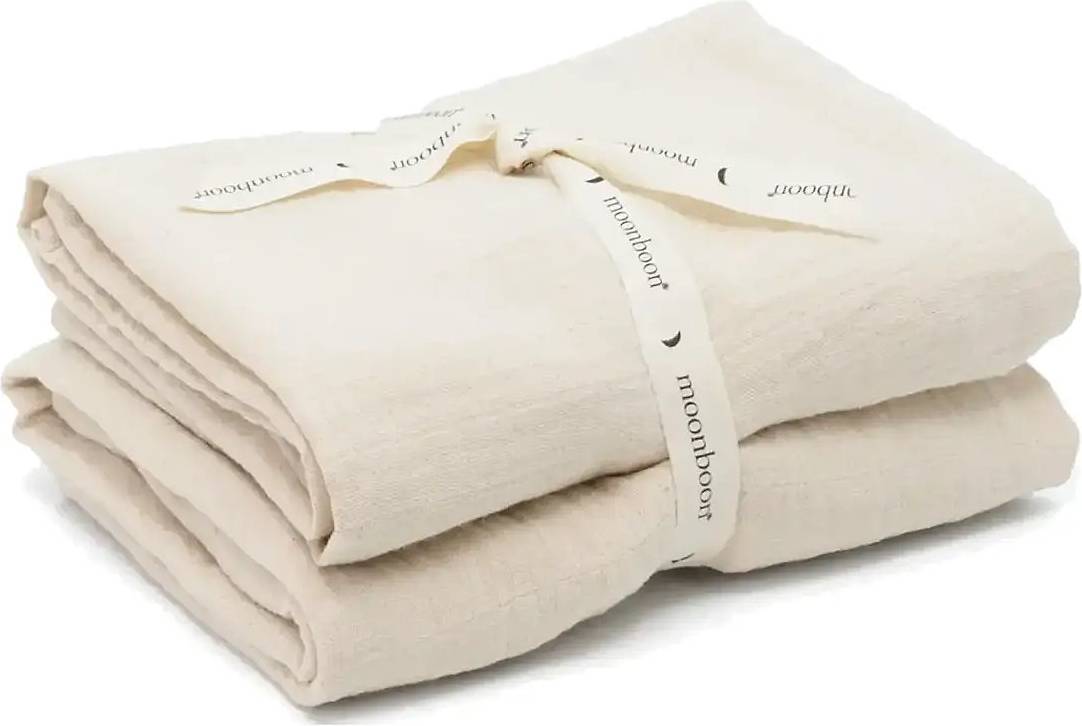 Moonboon Organic Muslins 2-pack - Beige/Natural
