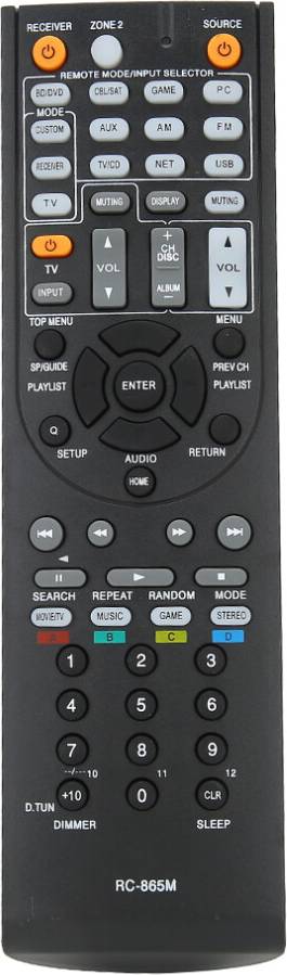 Onkyo tx RC-865M Remote Control Replacement