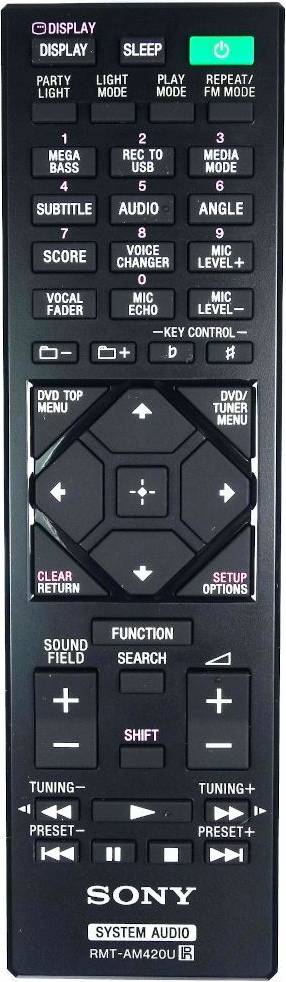 Sony MHC-V21D Home Audio Remote Control