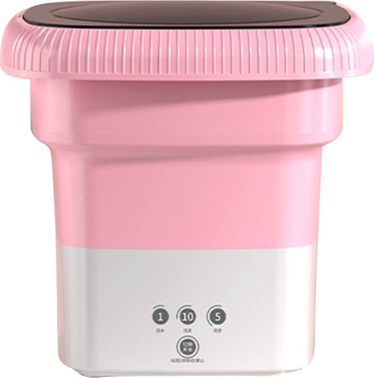 Foldable Mini Portable Washing Machine 3 Modes - Pink