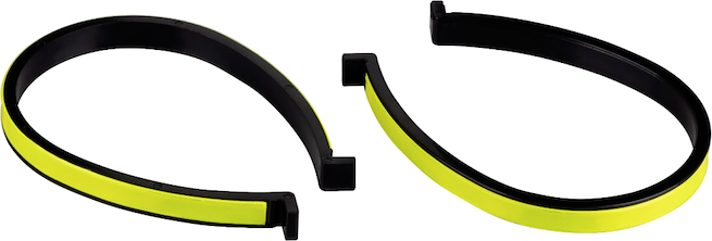Reflective Pant Clips Yellow 2 Pcs