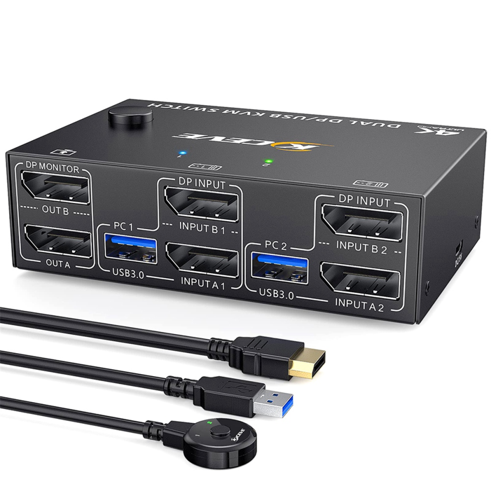 KVM Switch Dual Monitor DisplayPort