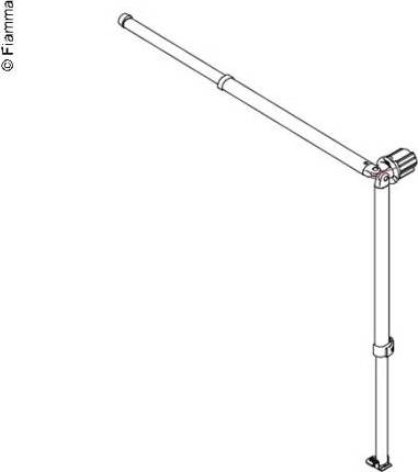 Left Rafter Support Leg CS310 310-440 cm - Black
