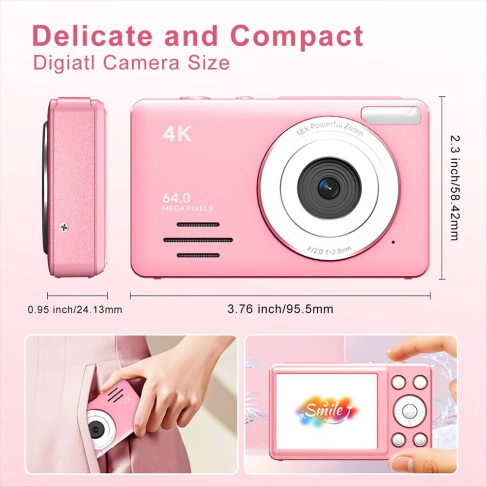 Exogio 4K Digital Camera 2.88 Inch HD Display