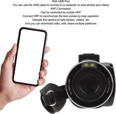 4K Video Camera 48MP 3.0 Inch Touch Screen