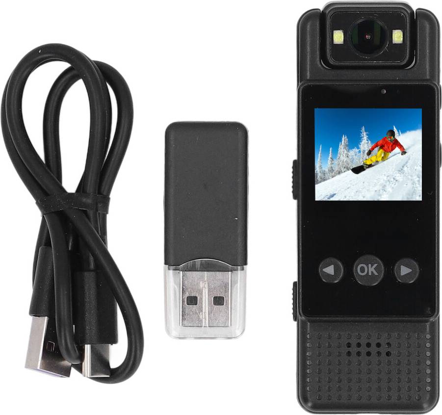 1080P Mini Wearable Camera With Loop Recording