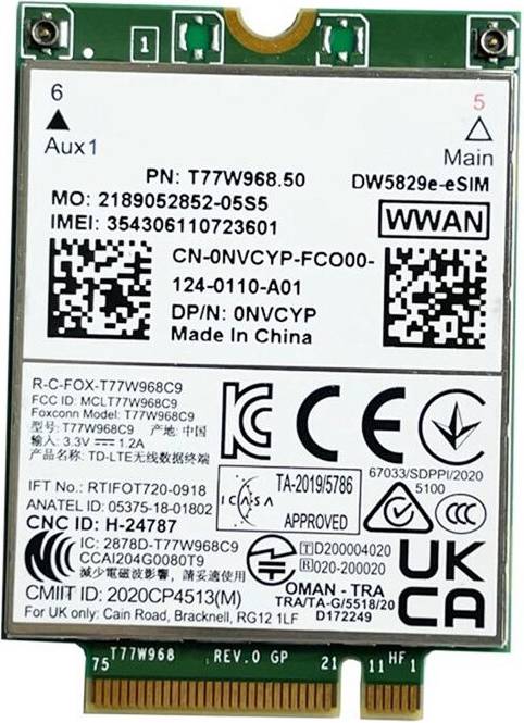 Typecat DW5829e-ESIM M.2 4G Modem Module Cat9 450Mbps