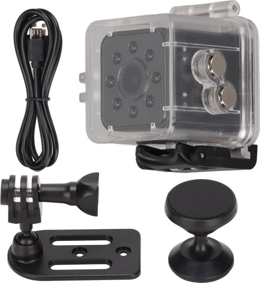 Compact Mini Action Camera with Magnetic Suction
