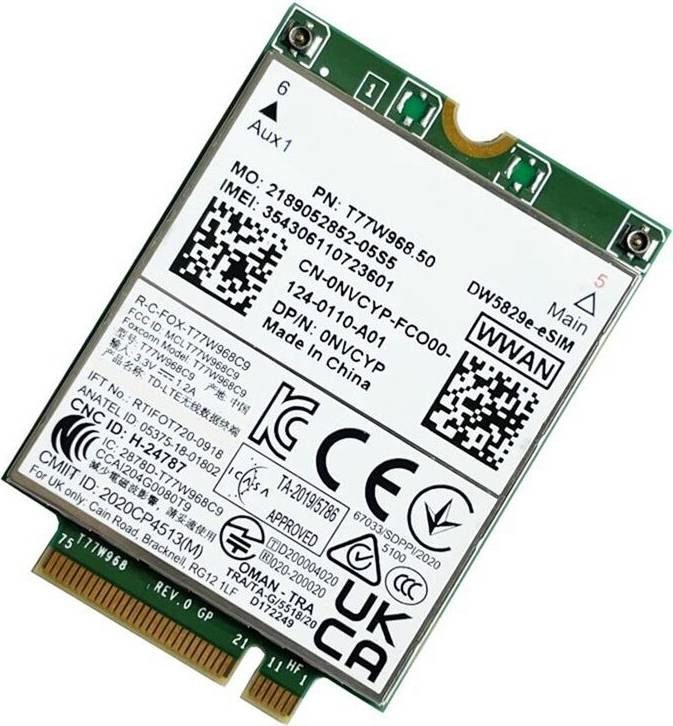 DW5829e-ESIM M.2 4G Modem Module Cat9 450Mbps