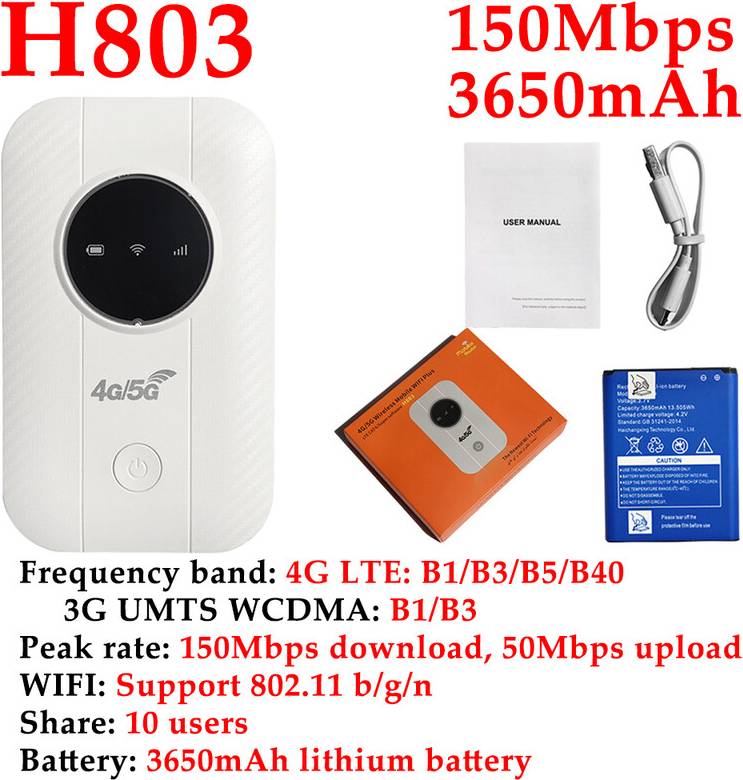 Mobiler wlan router Maxpower LTE Mobiler WLAN Router 3650 mAh