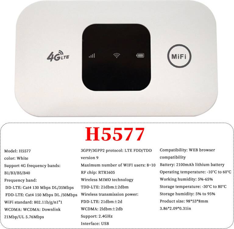 Maxpower LTE WLAN Router 150 Mbit Kabelloses Modem
