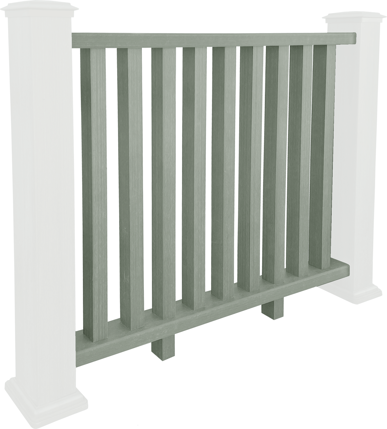 Composite Balustrade Railing Sage Green 1.2m
