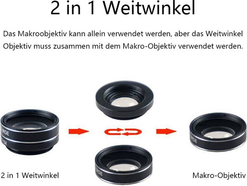 11-In-1 Mobile Phone Camera Lens Kit Add-On Lens