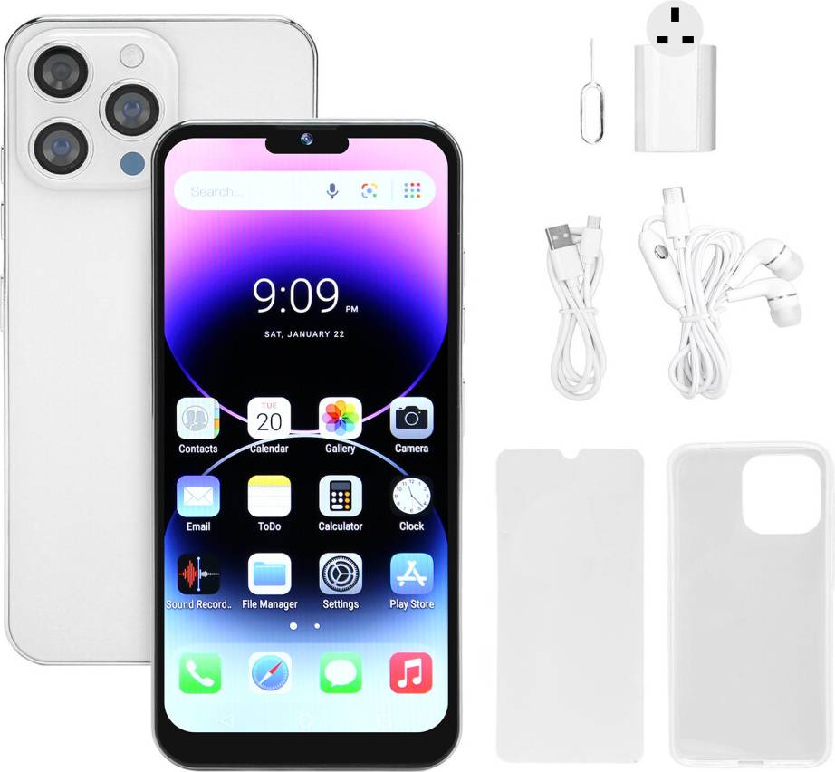 Android Dual-SIM-Smartphone - Hvid