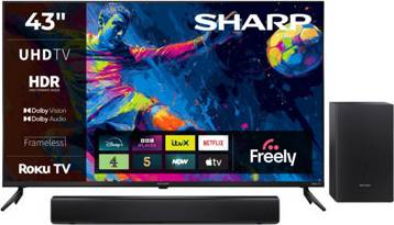 Roku 4k Sharp 43Hj4225Kb 43 Inch 4K Ultra Hd Roku Smart Tv
